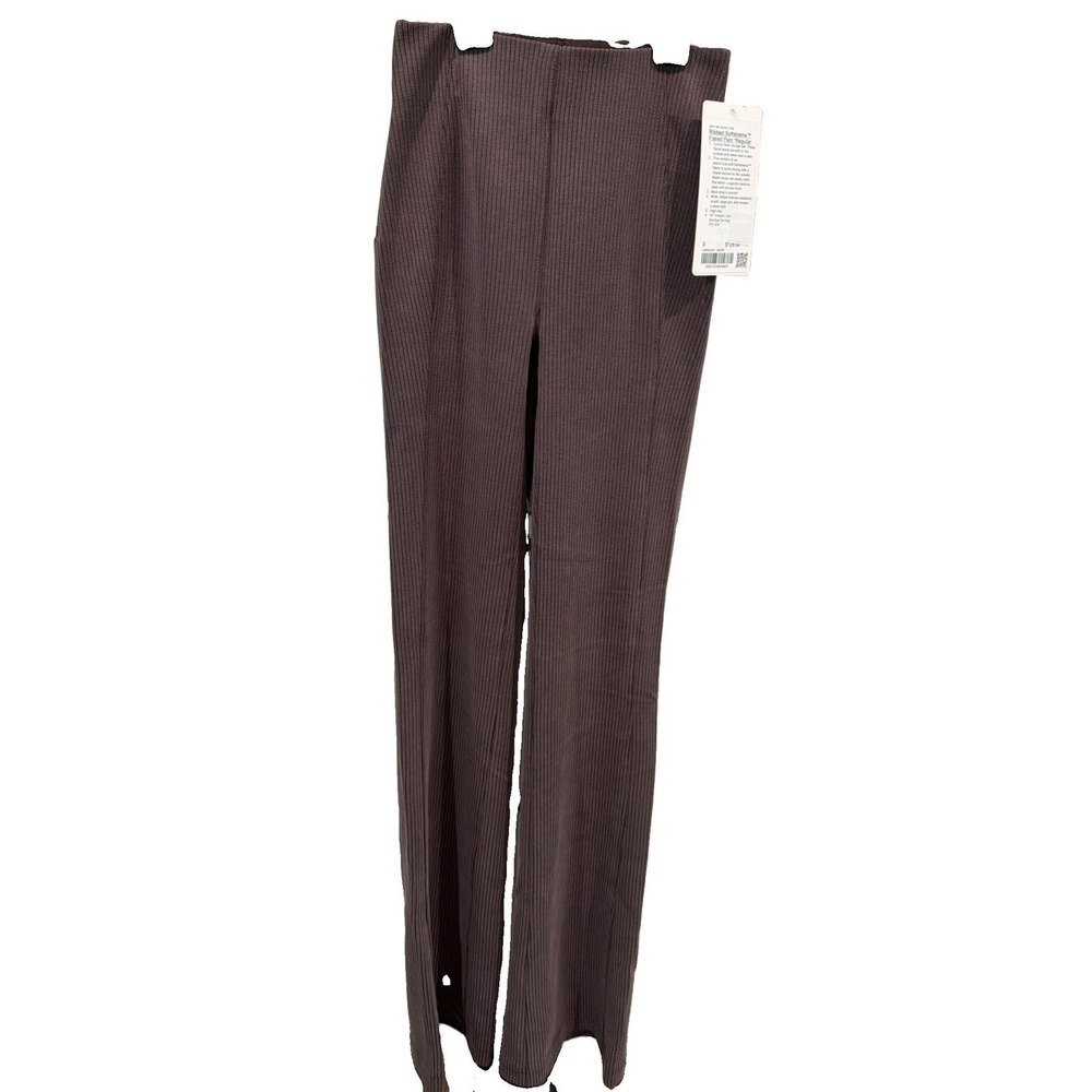 Lululemon Ribbed Softstreme Flared Pant Regular NWT Size 0 LW5GVKS Espresso ESPR